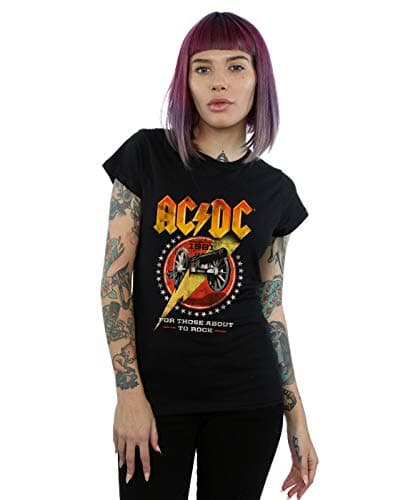 Image of AC/DC Women's for Those About to Rock 1981 T-Shirt Black Large