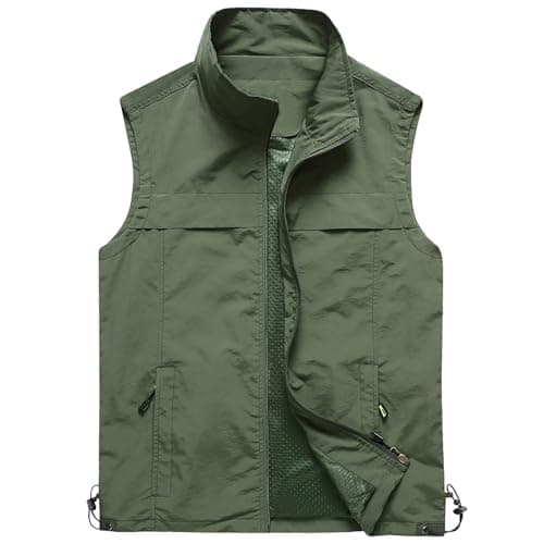 Image of Mashaouyo Men'S 2024 Outdoor Photography Mesh Vest Men'S Thin Multi Large Size Loose Horse Clip Rain Jacket Lightweight Mens (Jn, M)