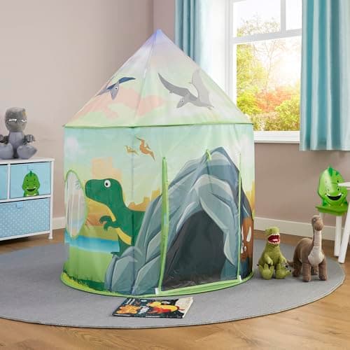Image of Liberty House Toys Dinosaur Play Tent, Green, Dia100 x H135 cm