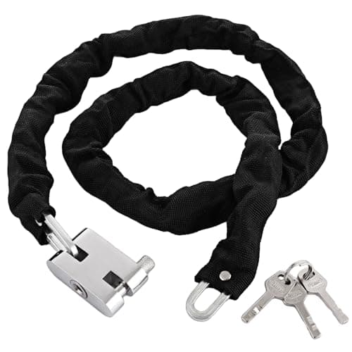 Image of ASelected Bike Lock with 3 Keys,1.2 M Heavy Duty Anti-Theft Bike Chain Lock, High Security Weatherproof Bicycle Locks Padlock for Motorcycle Bike Bicycle Scooter Door Gate Fence