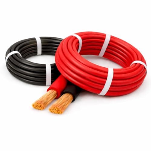 Image of MKGT Hi-Flex 25mm² 170 Amp Automotive Starter/Inverter/Welding/Battery PVC Cable Wire – High Current Multi-Strand Copper Power Cable for Car, Van, Marine & Off-Grid Use (Black, 1 Metre)