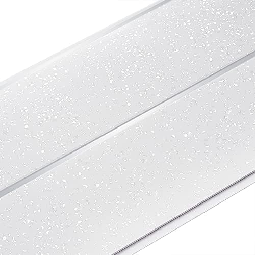 Image of 10PCS Gloss PVC Wall Panels 260 x 25 cm, Tongue & Groove Interlocking Bathroom Shower Panelling, 5mm Waterproof Wall Cladding for Bathroom Kitchen Ceiling & Any Room