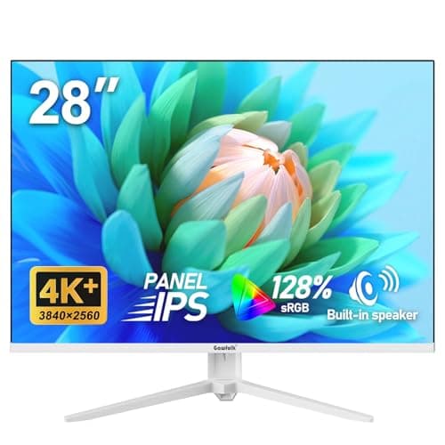 Image of Gawfolk 28 Inch UHD 4K Computer Monitor, Ultra HD IPS Display (3840 × 2560p), 3:2, 10 Bit, 1.07 Billion Colours, 128% sRGB, Built-in Speakers, 178° Wide Angle DisplayPort 1.4