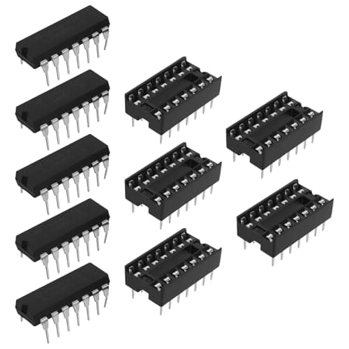 Image of Be In Your Mind 5 Sets of SN74AHCT125N Quadruple Bus Buffer Output Chip with Socket for Digital Circuit Buffering