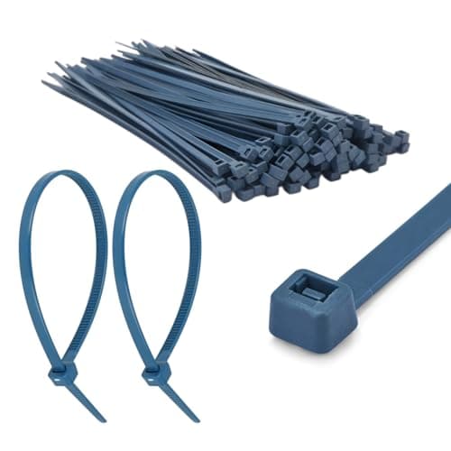 Image of TERF® 100 Pcs Metal Detectable Blue Cable Ties 100mm (4'') X 2.5mm Premium Nylon Wire Cable Ties Zip Wraps Secure Self Locking Mechanism Tie for Food Pharmaceutical Industrial & General Purpose