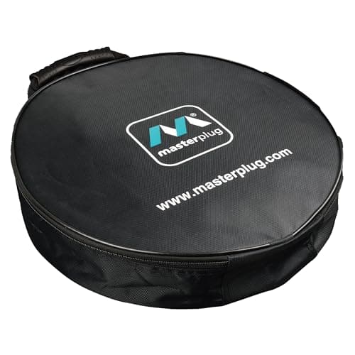 Image of Masterplug EV Charging Cable Storage Tidy Bag, Durable Carry Case for EV Charging Cables Type 2 and Type 1, Mode 3 and Mode 2, Lightweight, Black, EVCASE-MP