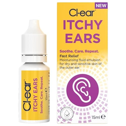 Image of Cl-Ear Itchy Ears Ear Drop – Moisturising Fluid Emulsion – Relieves Dry, Itchy and Irritated Ears – Suitable for Adults and Children from 12 Years+ – 15ml (1 Pack)