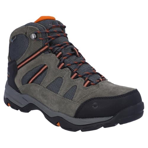 Image of Hi-Tec Men's BANDERRA II WP High Rise Hiking Boots, Grey (Charcoal/Graphite/Burnt Orange 51), 7 (41 EU)