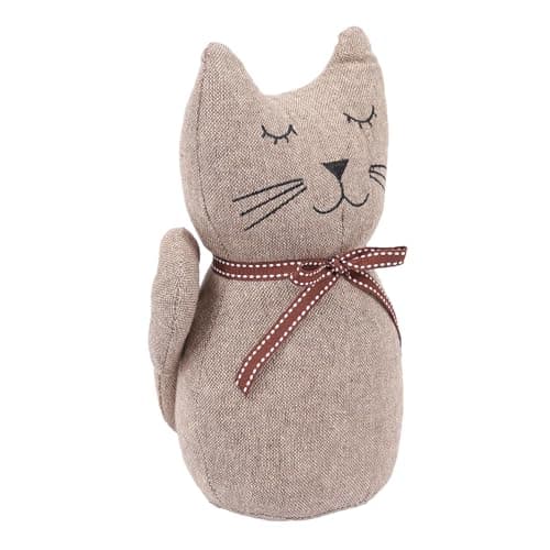 Image of Nicola Spring Jasper the Cat Door Stop - 16 x 25cm - Grey - Pack of 1 - Indoor Vintage Interior Decorative Weighted Door Stopper Animal Doorstop for Home, Office Doors