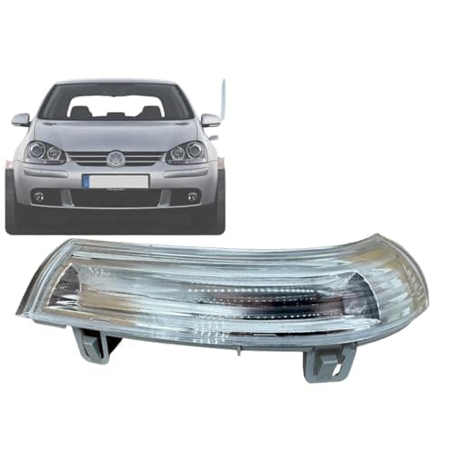 Image of NONSTOP AUTO Right Wing Mirror Indicator Turn Signal Light Compatible with VW Golf MK5 Passat B6 Jetta EOS Sharan - UK Driver Side (Offside) O/S Door Mirror Repeater - Replaces OEM 1K0949102
