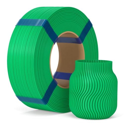 Image of ELEGOO PLA Basic Refill Filament 1.75mm Green 1KG, 3D Printer Filament No Spool Dimensional Accuracy +/- 0.02mm, 3D Printing PLA for Reusable Spool Refilling