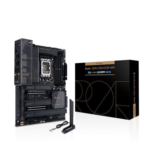 Image of Asustek computer ProArt Z690-Creator WiFi, Intel Z690 (LGA1700) ATX Motherboard, 16+1 Power Stages (70A), PCIe 5.0, DDR5, Thunderbolt 4, 10 Gb & 2.5 Gb Ethernet, WiFi 6E, Four PCIe 4.0 M.2 slots