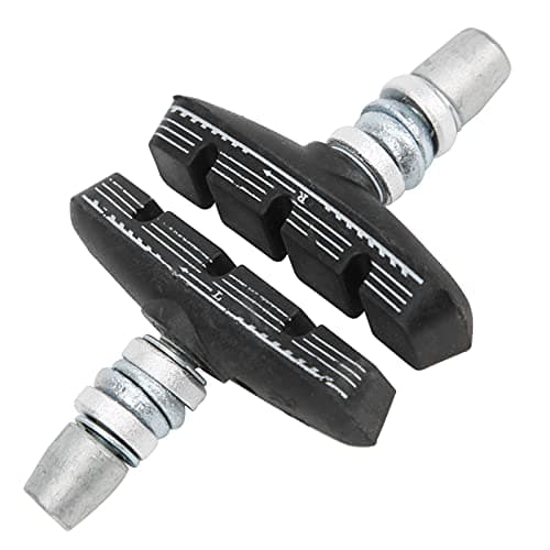 Image of Pair 55mm Folding Brake Pads, V-Brake Rubber Blocks with Nuts, Compatible with Folding Bikes, Replacement Brake Pads for V-Brakes