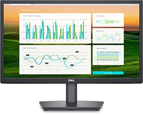 Image of Dell E2222HS 21.5 Inch Full HD (1920x1080) Monitor, 60Hz, VA, 5ms, Height Adjust, Built-in Speakers, DisplayPort, HDMI, VGA, 3 Year Warranty, Black