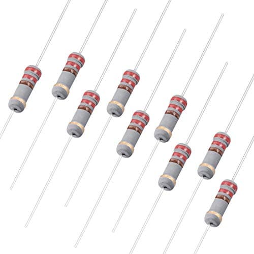 Image of uxcell 100Pcs 220 Ohm Resistor, 1W 5% Tolerance Carbon Film Resistors, Axial Lead, 4 Bands for DIY Electronic Projects and Experiments