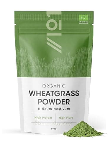 Image of Organic Wheat Grass Powder 500g - Rich in Amino Acids - Resealable and Recyclable Pouch - By Alpha01