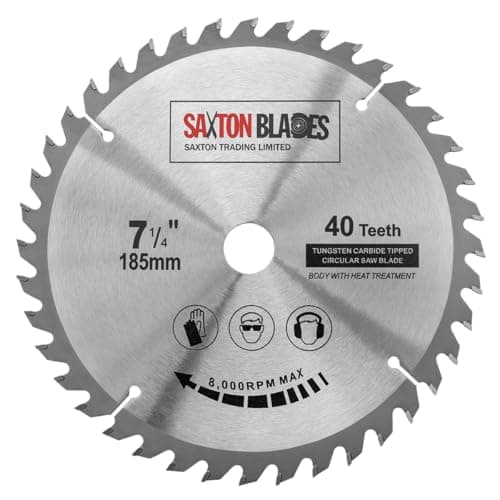 Image of TCT18540T20B TCT Circular Saw Blade 185mm x 40T x 20mm Bore (16mm ring) fits Evolution Bosch Makita etc