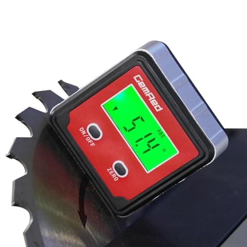 Image of GemRed Digital Level Box, Digital Angle Finder Tool with LCD Display & Magnetic Base, Bevel Gauge Inclinometer for Woodworking Building Mechanical Tilt Adjustment, Battery Included