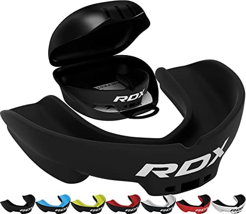 Image of RDX Gum Shield for Boxing MMA Kickboxing Muay Thai Judo Karate - Adult Mouth Guard Mouthpiece Jaw Protector with Storage Case, Martial Arts Football Rugby Hockey Contact Sports - Above 12 Years Age