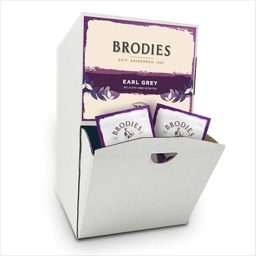Image of Brodies Earl Grey Tag and Envelope - 1 Dispenser box of 250 tea bags - Delicate and scented quintessential British Tea with the citrus note of Bergamot