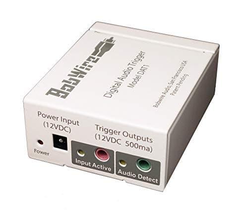Image of Digital Audio Trigger Device with 12V Outputs - BobWire DAT1 Ads a 12 Volt Trigger Output to TVs, Streamers & DACs, auto Power on amplifiers or TV Lifts. Compatible with Sonos Connect & Echo Link.
