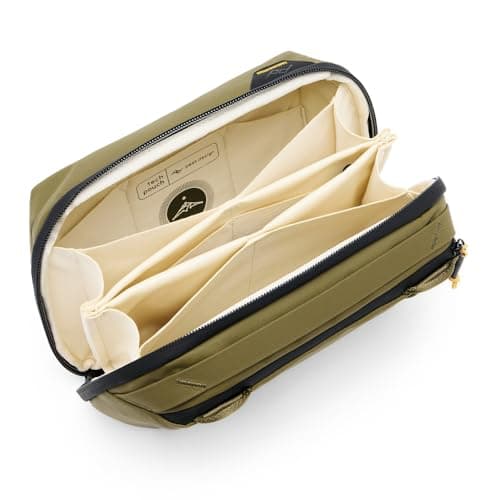 Image of Peak Design Tech Pouch, Kelp, Electronics Organizer for Travel or Everyday Carry, Origami-Style Storage, Cable Pass-Through, Weatherproof Recycled Nylon, Gear Carry Bag for Men and Women