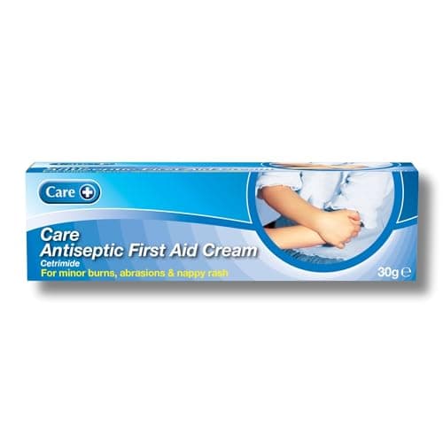 Image of Care Antiseptic First Aid Cream, for Minor Burns, Abrasions and Nappy Rash, Suitable for All, Contains Cetrimide 0.5%, 30g Cream
