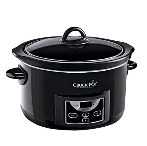 Image of Crock-Pot Countdown Slow Cooker, Gloss Black 4.7 Litre SCCPRC507B