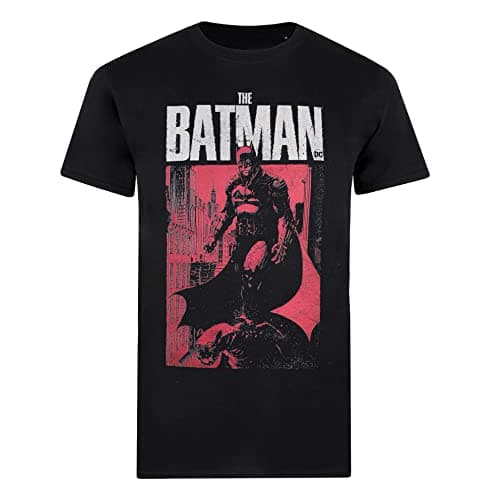 Image of Cotton Soul DC Comics The Batman City Unisex T Shirt, Black, XX-Large