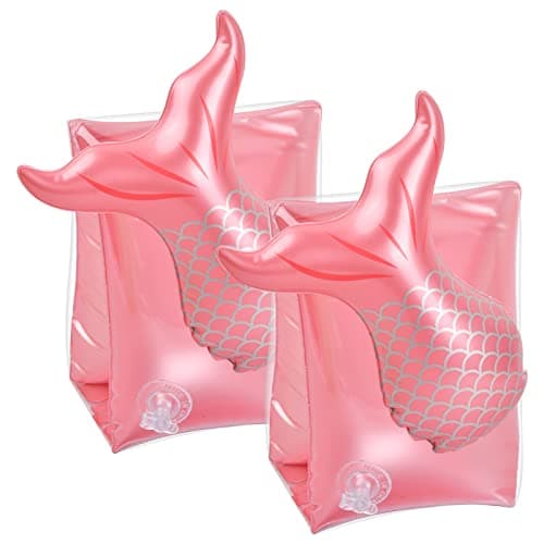 Image of Cozlly Armbands Inflatable Swimming Arm Bands for Kids/Toddlers/Boys/Girls,Cute Baby Armbands Pool Swim Floats Arm Band Floaties Childrens Armbands for Swimming Training Learning 2-6 Years (Mermaid)
