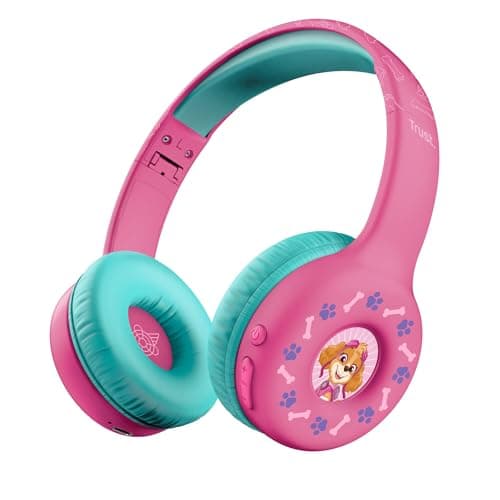 Image of Trust Nouna Kids Headphones Wireless PAW Patrol Officially Licensed with Safe Volume Limit (85dB) for Girls, Children Age 4-10, On Ear Foldable Headset with Microphone, Bluetooth 15h Playtime, Pink
