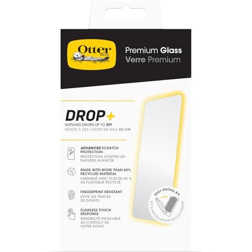 Image of OtterBox Premium Glass Screen Protector for iPhone 16 Pro Max, Tempered Glass, advanced Scratch Protection, Survives Drops up to 3ft
