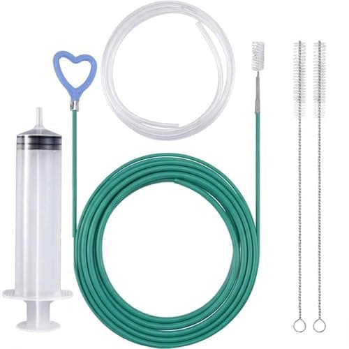 Image of Autotide 5pcs Car Sunroof Drain Cleaning Tool Kit, 300cm/118in Long Pipe Cleaners with Flexible Drain Brush, Syringe & Hose, Drain Cleaner Tool for Sunroof, Wiper & Door Drain Holes