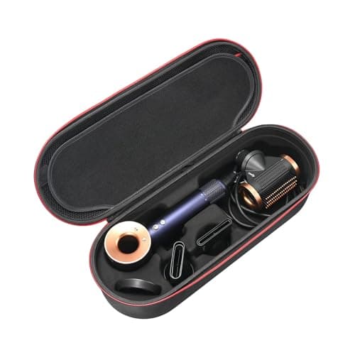 Image of RLSOCO Hard Case for Dyson Supersonic Hair Dryer Iron/Fuchsia-Fits Ful Hair Dryer Accessories & Model HD15/HD08 (Black)