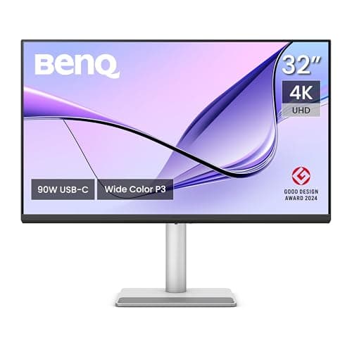 Image of BenQ MA320U 32 inch 4K 3840x2160 Monitor for MacBook Pro/Air, Dual USB-C, 90W Power Delivery, Mac Color Match, USB Hub, Brightness & Volume Control on Mac, Adjustable Stand, P3 Color Gamut