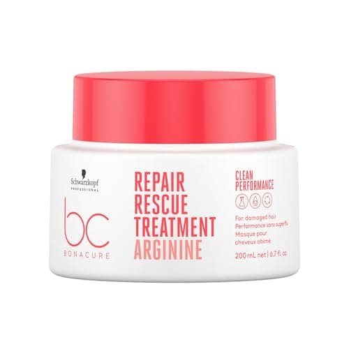 Image of Schwarzkopf Professional Bonacure Repair Rescue Treatment For Damaged Hair Vegan Care Complex Arginine Seals Split Ends Less Hair Breakage Inner Hair Strength Improved Combability 200 ml