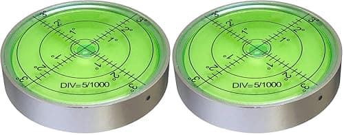 Image of Taskar Large Aluminium Precision Bullseye Round Precision Spirit Level 60mm (Pack of 2)