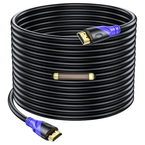 Image of Rommisie 4K/60HZ HDMI Cable 25M (HDMI 2.0,18Gbps) Ultra High Speed Gold Plated Connectors,Ethernet Audio Return,Video 4K,FullHD1080p 3D Compatible with Blu-Ray,TV, Playstation, PS3, PS5, PC, HDTV