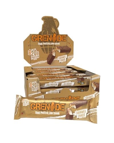 Image of Grenade High Protein, Low Sugar Bar - Caramel Chaos, 12 x 60 g (Packaging May Vary)