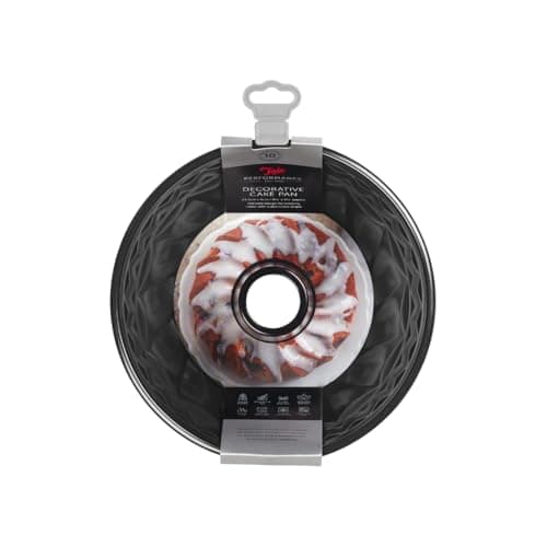 Image of Tala Performance Decorative Fluted Cake Tin, Professional Gauge Carbon Steel with Eclipse Premium Non-Stick Coating for Quick and Easy Release, This Cake pan Measures 23.4x23.4x11.0 cm