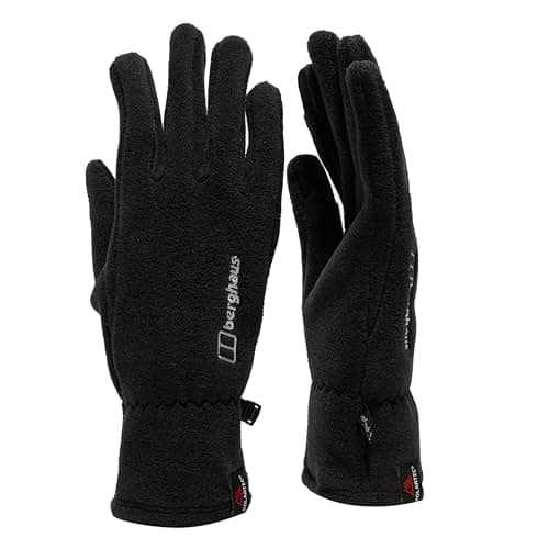 Image of Berghaus Unisex Prism Polartec Winter Warm Gloves | Touchscreen Compatible Gloves, Black/Black, L-XL