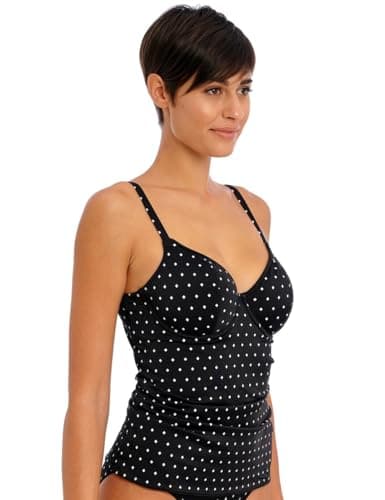 Image of Freya Jewel Cove Tankini Top Black Black 34G