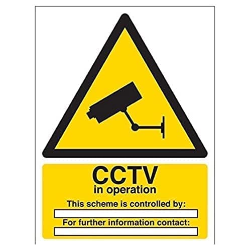 Image of V Safety CCTV In Operation For The Purpose Sign - 150mm x 200mm - 1mm Rigid Plastic