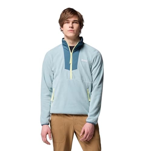 Image of Men's Sequoia Grove Half Zip Fleece, Crushed Blue/Everblue, S