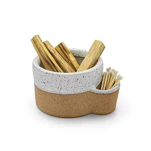 Image of Bursera Terracotta Ceramic Bowl, Tree Planted with Every Order, Smudging Burn Bowl for Sage, Palo Santo Wood, Form for Candles, Candle Container, Smudge, Decorative and Incense Burner