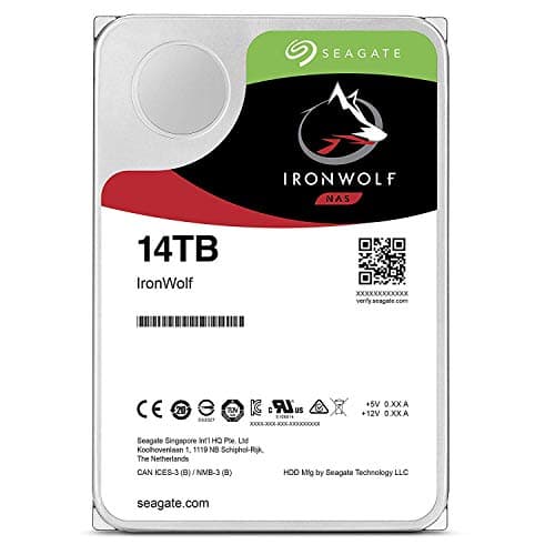 Image of Seagate IronWolf 14TB NAS Internal Hard Drive HDD – 3.5 Inch SATA 6Gb/s 7200 RPM 256MB Cache for RAID Network Attached Storage (ST14000VN0008)