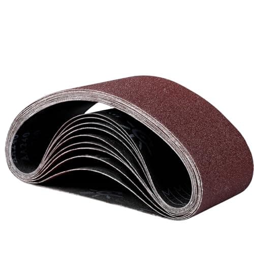 Image of STEBRUAM 10PCS Sanding Belt 100 x 610 mm,60/80/100/120/240 Mixed Grit