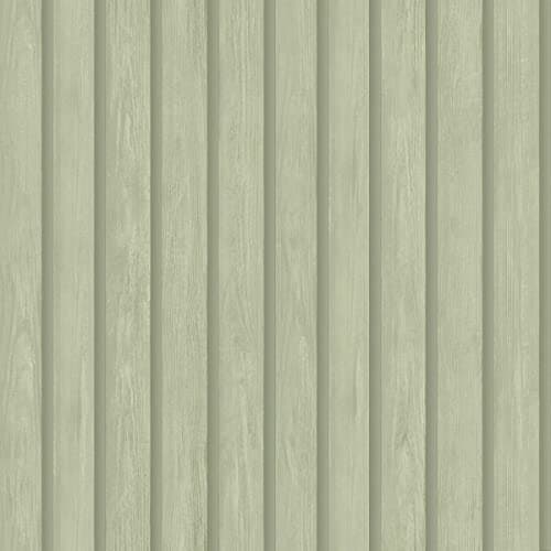 Image of Holden Wood Slat Wallpaper Wooden Slats 3D Effect Soft Green 13300