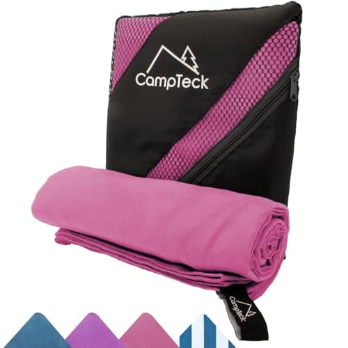 Image of CampTeck U7304 Large (180x80cm) Lightweight and Compact Quick Dry Microfiber Travel Towel for Sports, Gym, Beach, Swimming, Yoga, Camping - Pink