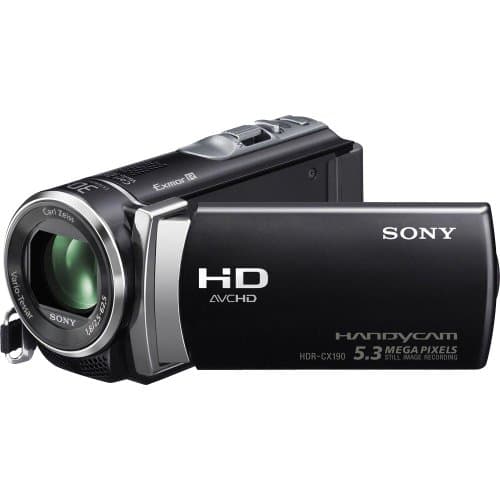 Image of Sony HDR-CX190 Camcorder 5.3MP with 25x Optical Zoom CMOS, 25.4/5.8 mm 1/5.8" 2.5-62.5 mm MS Pro-HG Duo, SD, SDXC, 2.7-Inch LCD Black (Renewed)